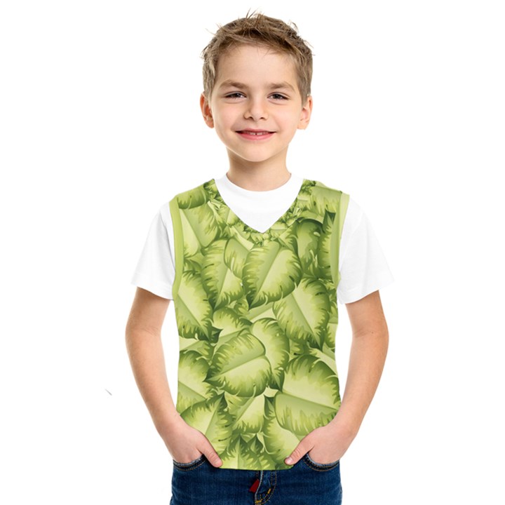 Seamless pattern with green leaves Kids  SportsWear