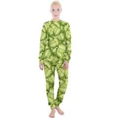 Seamless pattern with green leaves Women s Lounge Set