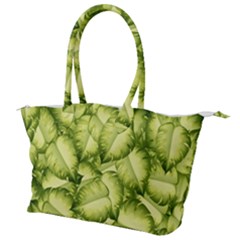 Seamless pattern with green leaves Canvas Shoulder Bag