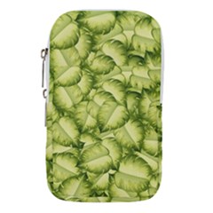 Seamless pattern with green leaves Waist Pouch (Small)