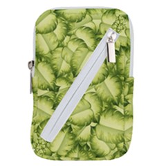 Seamless pattern with green leaves Belt Pouch Bag (Large)