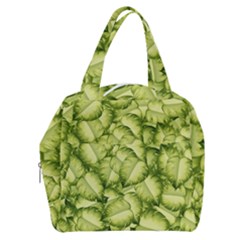 Seamless pattern with green leaves Boxy Hand Bag