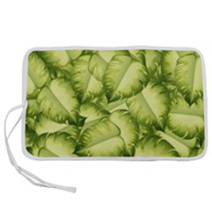 Seamless pattern with green leaves Pen Storage Case (M)