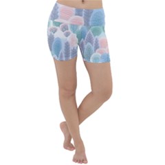 Abstract-seamless-pattern-with-winter-forest-background Lightweight Velour Yoga Shorts