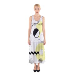 Graphic Design Geometric Background Sleeveless Maxi Dress