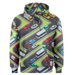 Urban-cars-seamless-texture-isometric-roads-car-traffic-seamless-pattern-with-transport-city-vector- Men s Core Hoodie by Vaneshart