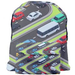 Urban-cars-seamless-texture-isometric-roads-car-traffic-seamless-pattern-with-transport-city-vector- Giant Full Print Backpack by Vaneshart