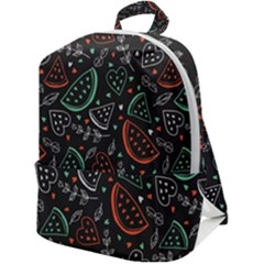 Seamless-vector-pattern-with-watermelons-mint -- Zip Up Backpack by Vaneshart