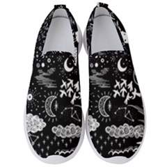 Vector-set-sketch-drawn-with-space Men s Slip On Sneakers by Vaneshart