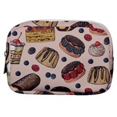 Seamless-pattern-with-sweet-cakes-berries Make Up Pouch (small) by Vaneshart