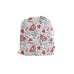 Seamless-vector-pattern-with-watermelons-mint Drawstring Pouch (medium)