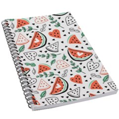 Seamless-vector-pattern-with-watermelons-mint 5 5  X 8 5  Notebook by Vaneshart