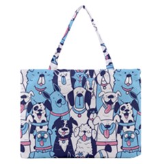 Dogs-seamless-pattern Zipper Medium Tote Bag by Vaneshart