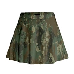 Camouflage-splatters-background Mini Flare Skirt
