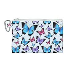 Decorative-festive-trendy-colorful-butterflies-seamless-pattern-vector-illustration Canvas Cosmetic Bag (medium) by Vaneshart