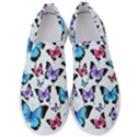 Decorative-festive-trendy-colorful-butterflies-seamless-pattern-vector-illustration Men s Slip On Sneakers View1