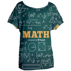 Realistic-math-chalkboard-background Women s Oversized Tee by Vaneshart