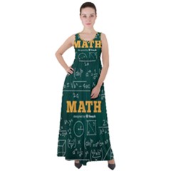 Realistic-math-chalkboard-background Empire Waist Velour Maxi Dress by Vaneshart