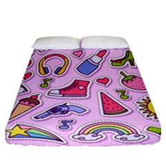 Fashion Patch Set Fitted Sheet (california King Size)