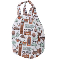 Seamless-pattern-with-london-elements-landmarks Travel Backpacks by Vaneshart