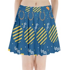 Flat-design-geometric-shapes-background Pleated Mini Skirt