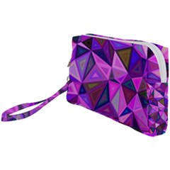 Triangular-shapes-background Wristlet Pouch Bag (small)