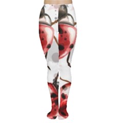 Ladybugs-pattern-texture-watercolor Tights