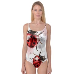 Ladybugs-pattern-texture-watercolor Camisole Leotard  by Vaneshart