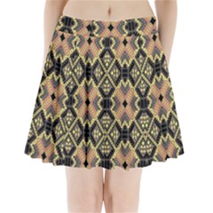Seamless-mexican-pattern Pleated Mini Skirt