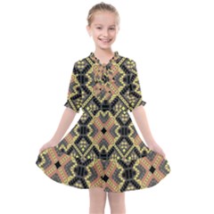 Seamless-mexican-pattern Kids  All Frills Chiffon Dress by Vaneshart