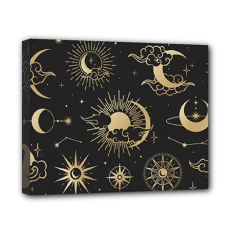 Asian-set-with-clouds-moon-sun-stars-vector-collection-oriental-chinese-japanese-korean-style Canvas 10  X 8  (stretched) by Vaneshart