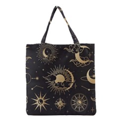 Asian-set-with-clouds-moon-sun-stars-vector-collection-oriental-chinese-japanese-korean-style Grocery Tote Bag by Vaneshart