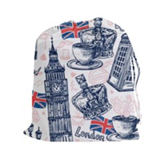 London-seamless-pattern Drawstring Pouch (2xl)