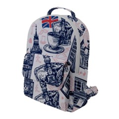 London-seamless-pattern Flap Pocket Backpack (large) by Vaneshart