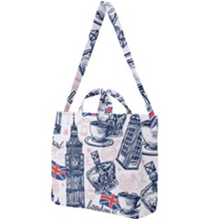 London-seamless-pattern Square Shoulder Tote Bag by Vaneshart
