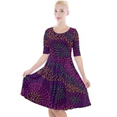 Colorful-abstract-seamless-pattern Quarter Sleeve A-line Dress by Vaneshart