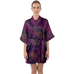 Colorful-abstract-seamless-pattern Half Sleeve Satin Kimono  by Vaneshart