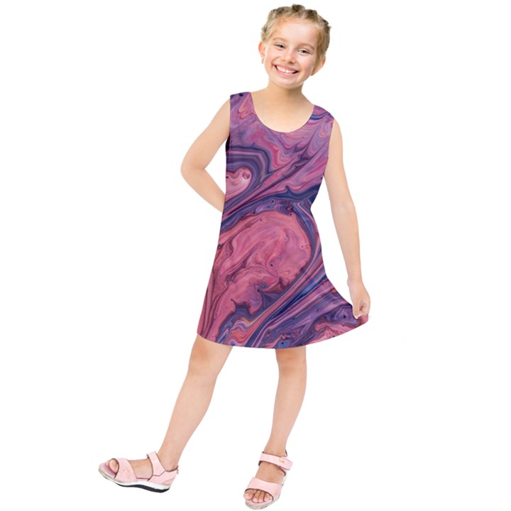 Abstract-colorful-painting-background-closeup Kids  Tunic Dress