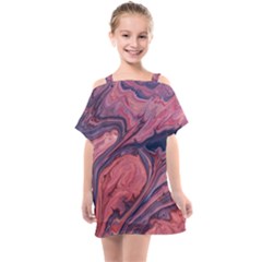 Abstract-colorful-painting-background-closeup Kids  One Piece Chiffon Dress by Vaneshart