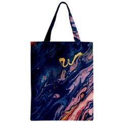 Liquid-abstract-paint-texture Zipper Classic Tote Bag