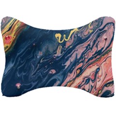 Liquid-abstract-paint-texture Seat Head Rest Cushion by Vaneshart