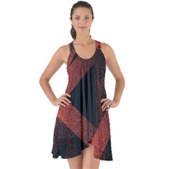 Stippled Seamless Pattern Abstract Show Some Back Chiffon Dress by Vaneshart