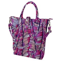 Beautiful-boho-seamless-pattern-with-pink-feathers Buckle Top Tote Bag by Vaneshart