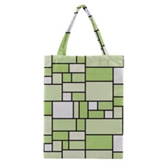 Green-geometric-digital-paper Classic Tote Bag