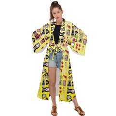 Kawaiicollagepattern3 Maxi Kimono by snowwhitegirl