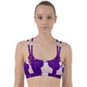 Purple Cat Ear Hat Girl Floral Wall Line Them Up Sports Bra View1