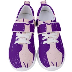 Purple Cat Ear Hat Girl Floral Wall Women s Velcro Strap Shoes
