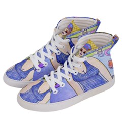 Swimmer By Pool Women s Hi-top Skate Sneakers