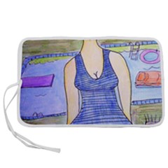 Swimmer By Pool Pen Storage Case (l)