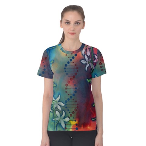 Flower Dna Women s Cotton Tee by RobLilly